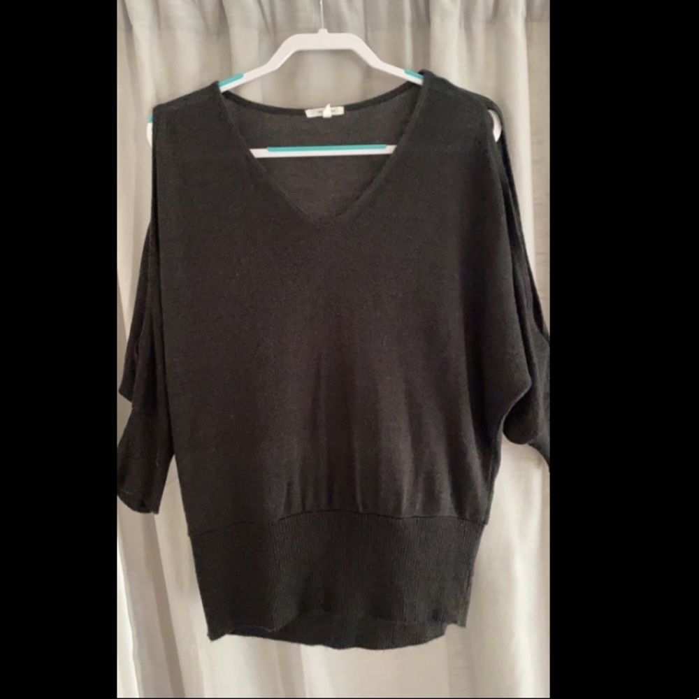 Cold shoulder sweater